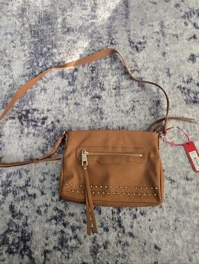 Browm Crossbody Shoulder Bag with Stud Detail - Jennifer Lopez